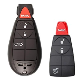 Replacement Key Fob Compatible with Dodge Challenger 2008-2014, Key Fob with Interchangeable 4 Button Keypads, 1 Simple Key with Interchangeable 4 Button Keypads Only