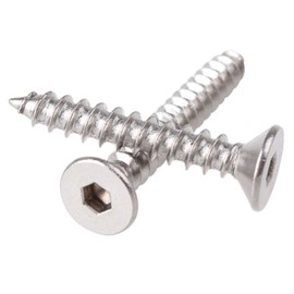 Yudesun Hardware Fasteners Nails Hexagonal Tapping Screws - Stainless Steel Hexagon Socket Countersunk Head Wood Screws Metric Thread M3 M4 M5