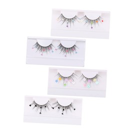 FOMIYES Sets Extensions Eyelashes for Women Cosplay Glitter False Lashes Pairs