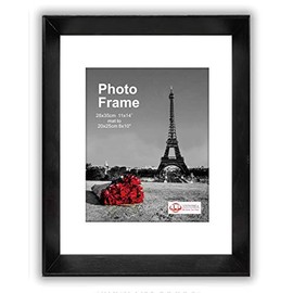 UNIWARE Picture Frames MDF Wood Smooth Wrap Finish Gift/Family Memory Wall Mounted(11" x 14", Black, 1 Piece)
