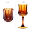 Fun Express Amber Plastic Wine Glass Kit, 48 Pieces