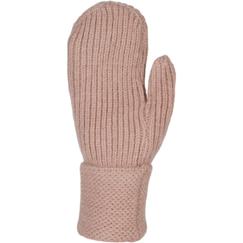 styleBREAKER 09010046 Women's Winter Knitted Mittens Plain with Patterned Waistband