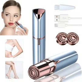 Eléctrica Depiladora Facial Usb Portátil Mujer,con 2 Cabezal
