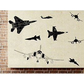 Wall Decal for Home Decor - Fighter Airplane