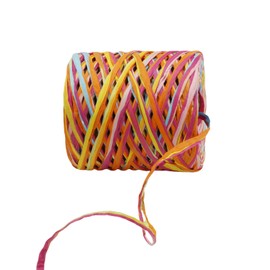 BEAUTOPE 262 Feet Colored Raffia Ribbon for Gift Wrapping Crafts Party Decoration Christmas Gift Birthday,6-Color Raffia Paper Ribbon (Color B)