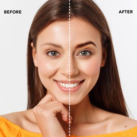 ALLROSE Eyebrow Stamp Stencil Kit - Eye Brow Stamping Kit, One Step Brow Stamp Kit, 20 Brow Stencils and Stamp Kit, Waterproof Perfect Eyebrow Kit, Easy to Use, Dark Brown