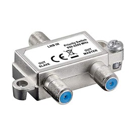 SAT Switch | Priority Switch | Distributes/Switches 1 LNB to 2 Satellite Receivers | Splitter for Satellite Systems | Coupling Switch Splitter Coaxial | LNB Master Slave Output | HDTV | Pack of 1