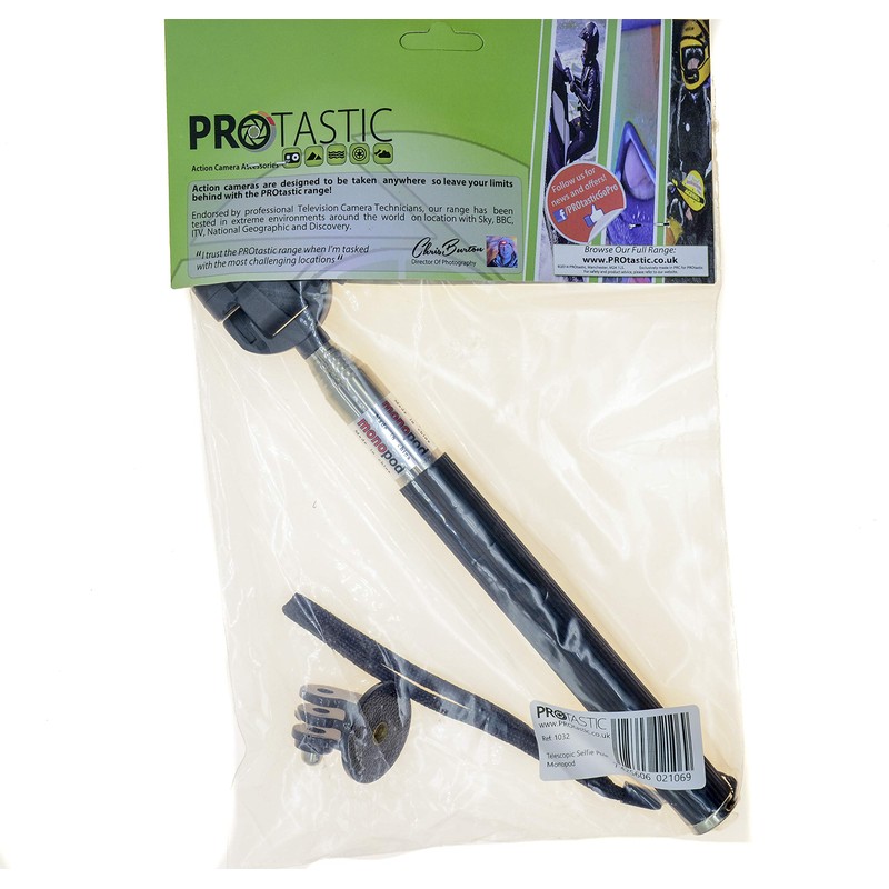 PROtastic Metal Telescopic Selfie Pole/Monopod for GoPro Hero and SJCAM