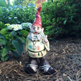 homestyles 1970's Hippie Dude Jerry G Gnome Home and Garden Statue Figurine