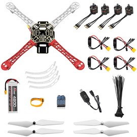 HAWK'S WORK F450 Drone Kit to build, DIY Quadcopter Set, Frame + ESC + Brushless Motor + Prop + Battery + RC Transmitter & Receiver + Accessory + Guild Book & Video (Latest Upgrade)
