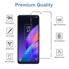 YIFNTANG [3 Pack] Tempered Glass Screen Protector for TCL 30XL,HD Clear,9H Hardness, Anti Scratch,Compatible with TCL 30XL