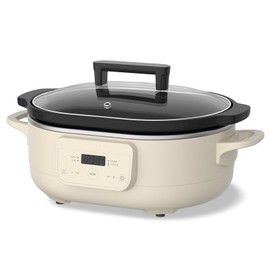 6 Quart Programmable Slow Cooker Removable Healthy Nonstick Crock Pot - Small Kitchen Appliance for Family Dinners - Serves 6+ People - Heat Settings: Keep Warm Oatmeal Oatmeal