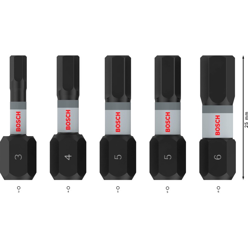 Bosch 5 x Pro Hex Impact Bit (100 x 75