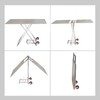 BIFCIOFH Outdoor Stainless Steel Folding Table with Wheels,Multifunctional Camping Table