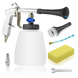 HUGEBO Car Cleaning Air Gun with 2 Nozzle Sets,Foam Bottle, Brush Head, Cleaning Sponge,Interior Cleaning Kit for Vehicle Upholstery, Carpet, and Seats