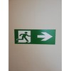 Emergency Exit Sign, Pack of 5, Premium Stickers, 24 cm