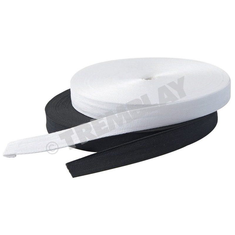 Tremblay Judo Belt Roll 25m White with 2 Yellow Lines