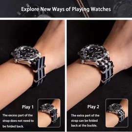 Nizonlaie Watch Straps Nylon Classic NATO Style Watch Strap 18 mm 20 mm 22 mm 24 mm Premium Sport Ballistic Nylon Military Watch Strap Replacement Watch Strap for Men Women, 20 mm