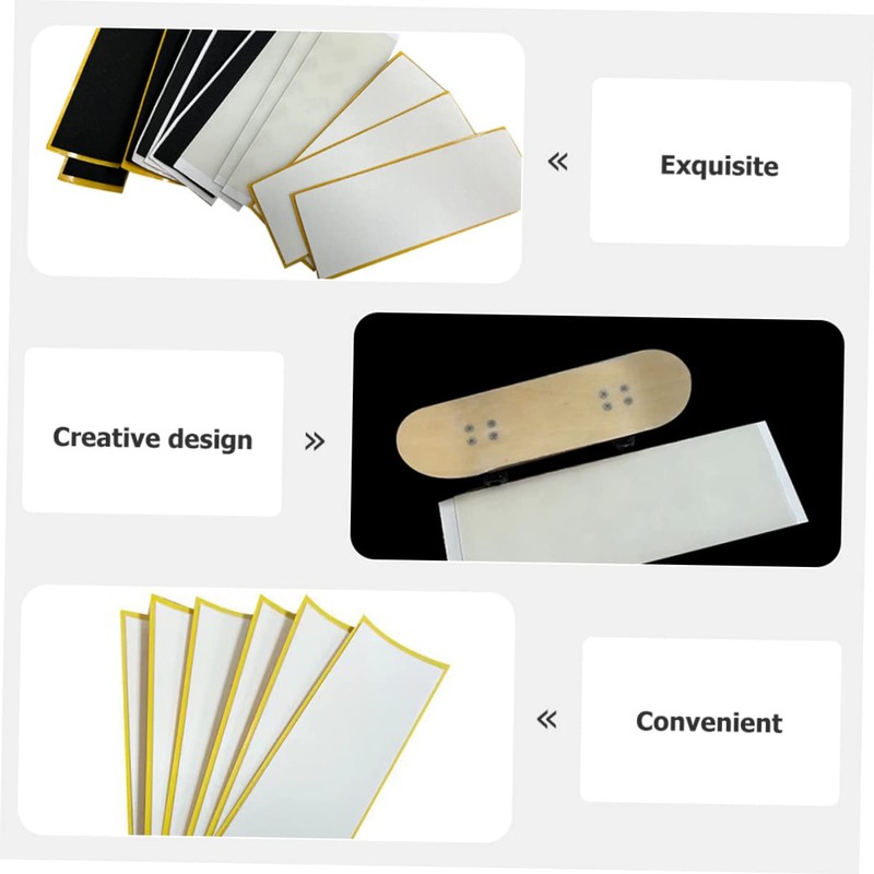 Toddmomy 10Pcs Fingerboard Foam Grip Tape, 10pcs Finger Skateboard Stickers