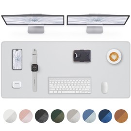 Large Desk Mat 55"x24" - Premium Non-Slip Desk Pad, Waterproof and Scratch-Resistant Office Desk Protector, Large Desk pad Workspace Mat for Home and Office(White)