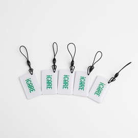 5 IC RFID-Token, EFID-Schlüsselanhänger, RFID 125KHz Nur-Lese-Tag-Token, für ICARE Fingerprint Schließzylinder Smart Lock Türschloss, Weiß