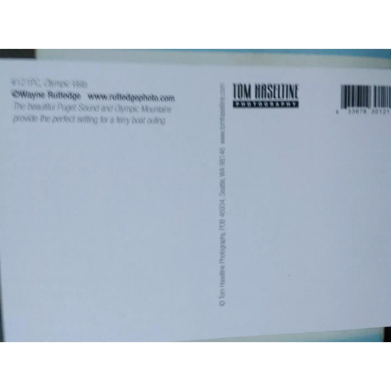 THE PACIFIC NORTHWEST CHROME POST CARD THE WATERFRONT SEATTLE JUMBO