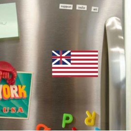 Texas Hart Designs US Grand Union Flag Die Cut Glossy Fridge Magnet