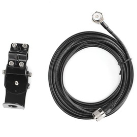 Adjustable Car Antenna Mounting Bracket with 5m Extension Cable Trunk Lid Hatchback(RB-46 RG58 )