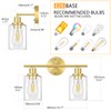 FOLKSMATE Bathroom Light Fixtures, 2 Light Brushed Brass Vanity Light,