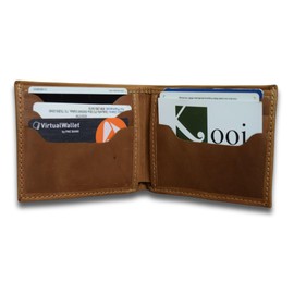Mahogany Full Grain Genuine Leather Men's Wallet/Billfold with Card Holder - Bifold Slim Wallet