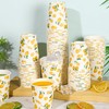 Kochorie 200 Pieces Lemonade Paper Cups 9oz Disposable Yellow Paper