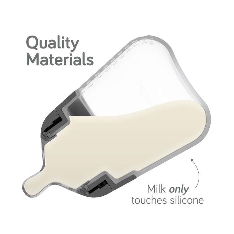 Nanobebe Flexy Silicone Baby Bottle, Anti-Colic, Natural Feel, Non-Collapsing Nipple,