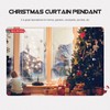 SOLUSTRE 1 Set Illuminated Christmas Tree Curtain Panel Lace Window