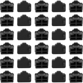 30 Pcs Silicone RJ45 Ethernet Hub Port RJ45 Anti-Dust Cover Cap Protector Plugs Stoppers for RJ45 Female Port Devices,TV,Computer,Other Devices,Black