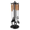 MAYZOLOP Kitchen Countertop Utensil Holder, Stainless Steel Rotatable Cooking Utensils