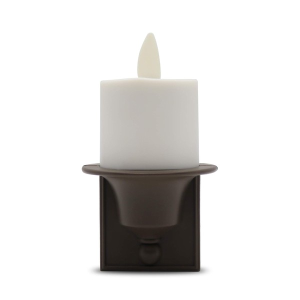 Luminara Flameless Nightlight Electric Plug-in Candle (White, 3.8 Inches Tall),