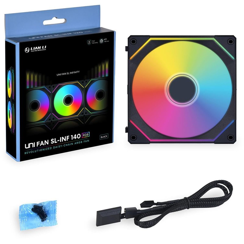 Lian-Li UNI Fan SL-Infinity ARGB PWM Case Fan - Black,
