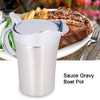 Gravy Boat, Food Grade Stainless Steel Sauce Pot with Lid,