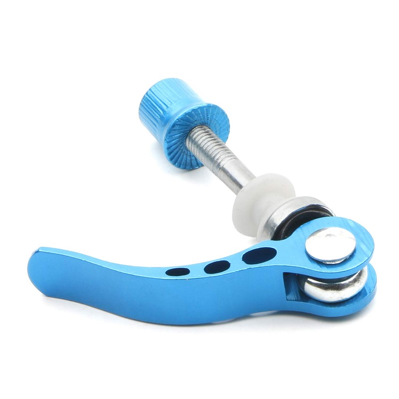 Blue Aluminum Alloy Bike Seat Clamp, M6 × 65mm Bicycle