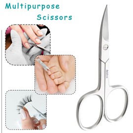 Cuticle Nail Scissors Curved Blade Beauty Scissors for Manicure & Pedicure, Cuticle Cutting Scissor for Women, Men & Baby Nail Cutting Scissor
