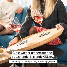 silwy metal-nano-gel-coaster for stable and non-slip magnetic glasses - washable, reusable and removable without residue - perfect for camping and boating