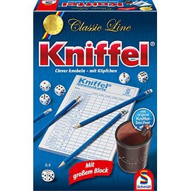 Schmidt Spiele Schmidt Spiele 49203 Kniffel, Classic Line, mit großem Block, mit original Kniffelbecher