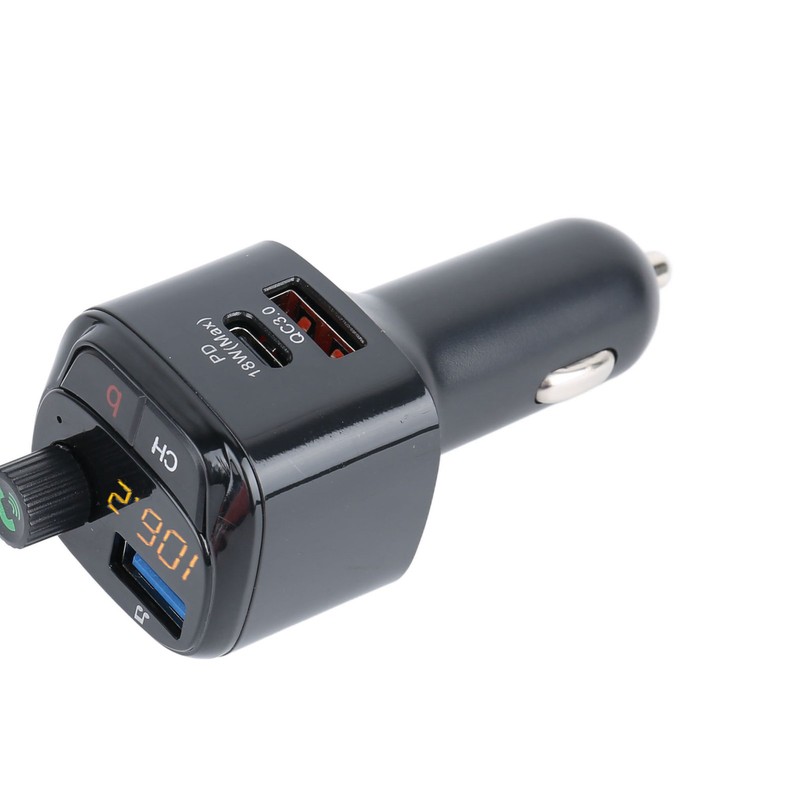 Car Bluetooth Adapter V5.0 FM Bluetooth Transmitter MP3 Music Player