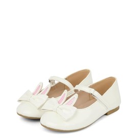Gymboree,Girls and Toddler Dressy Ballet Flat,13 Years,Spring Bunny