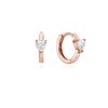 Mini heart 925 silver one touch earrings OTE125107Q plating color