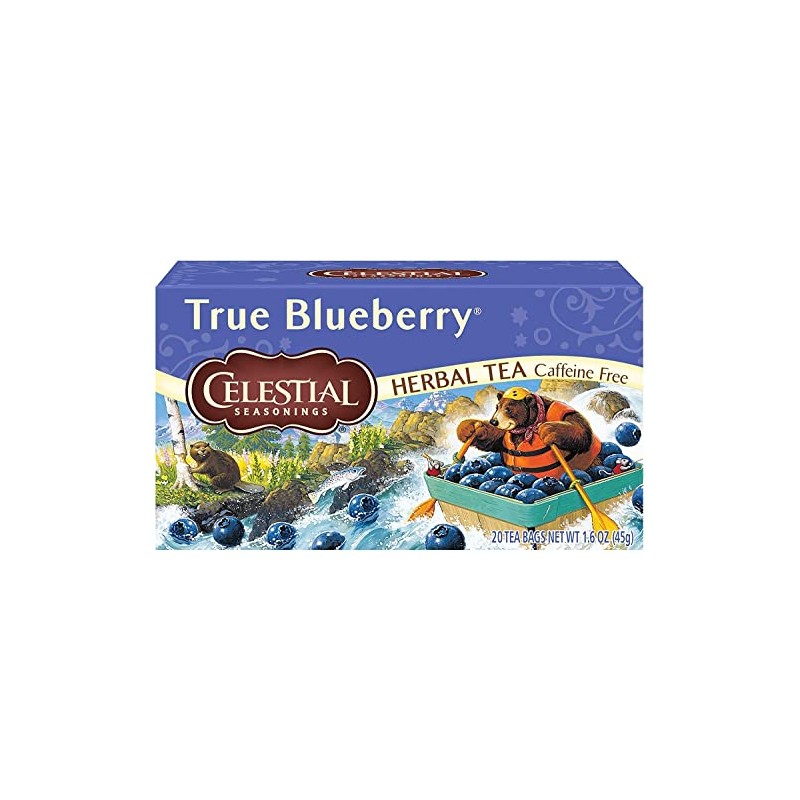 Celestial Seasonings Herb Tea True Blueberry 20 Bag (Pack of