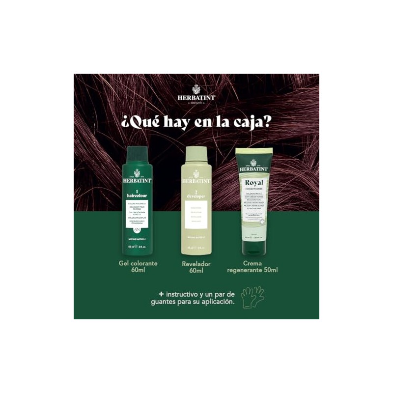 HERBATINT, Coloración Permanente para Cabello en Gel - color CASTAÑO