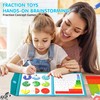 YAOZUP Fraction Game, Arithmetic Educational Toy, 9 Colour-Coded Magnetic Fraction