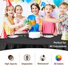 Party Solids 6-Pack Premium Plastic Tablecloth 84in. Round Plastic Table