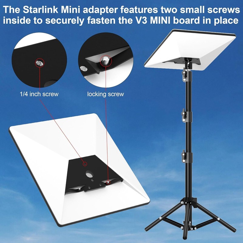 Starlink Mini Hose Adapter with 1/4" Screw, Compatible with Starlink